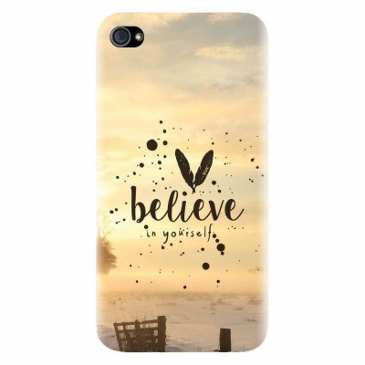 Husa silicon pentru Apple Iphone 4 / 4S, Believe In Yourself foto