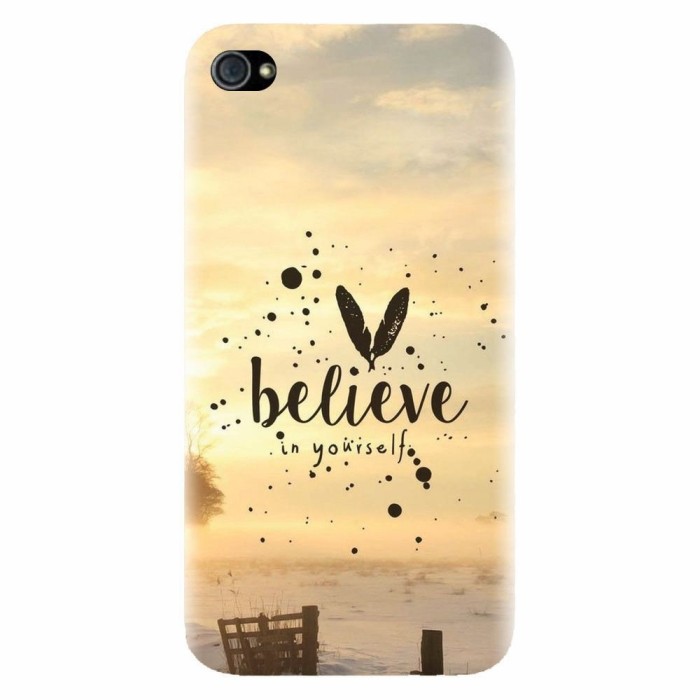 Husa silicon pentru Apple Iphone 4 / 4S, Believe In Yourself