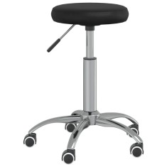 vidaXL Scaun de birou pivotant, negru, piele ecologică