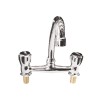 Baterie Chiuveta Bronz Stativa 2 Robinete Cromata Metal Pivotanta Dubla Comanda