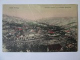 Carte poștală Băile Telega:Școala satului și vederea parțială necircul.cca 1910