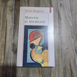 MATERIE SI MEMORIE-HENRI BERGSON