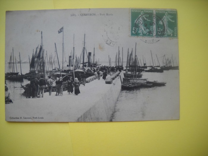 HOPCT 510 P PORTUL MARIA -QUIBERON IN 1908-TCV - FRANTA -EUROPA --CIRCULATA