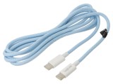 Cablu USB-C 2.0 LOGILINK 1.5m 60W Albastru, Mufă pe Ambele Părți