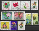 Lot 9 Timbre Polonia Flori Spontane Orhidee și Artă Populară Folclorică Ștampilate - A007