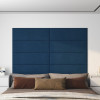 Panouri de perete 12 buc. albastru 90x30 cm catifea 3,24 m&sup2; GartenMobel Dekor, vidaXL