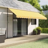 P&acirc;nză de rezervă fald copertină galben și alb 4,5m dungi