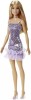 Papusa Barbie Tinute Stralucitoare Blonda Cu Rochita Mov, BARBIE - Fashionistas