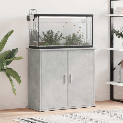 vidaXL Suport pentru acvariu, gri beton, 81x36x73 cm, lemn stratificat 833627 foto
