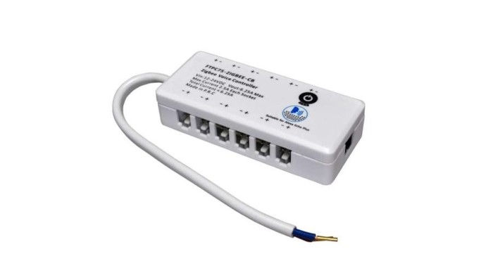 Sursă de alimentare POS FTPC75-ZIGBEE-CB, controler de reglare a luminozității POS Zigbee cu 12 porturi, Vin: 12-24VDC, Io: 6.25A Max, 2.5A pe fiecare