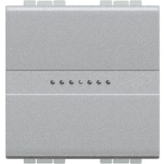 Intrerupator AXIAL simplu Living Light Bticino 2M aluminiu NT4051M2A