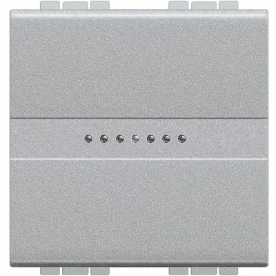 Intrerupator AXIAL simplu Living Light Bticino 2M aluminiu NT4051M2A foto