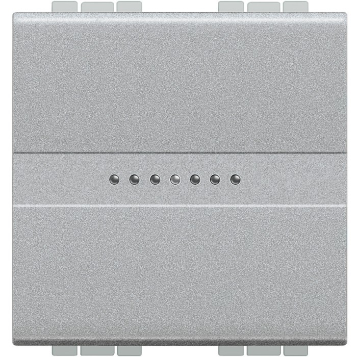 Intrerupator AXIAL simplu Living Light Bticino 2M aluminiu NT4051M2A
