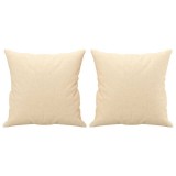 Cumpara ieftin Perne decorative 2 buc. crem 40x40 cm, material textil