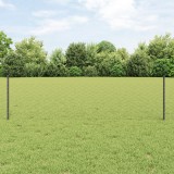 Piloni Gard vidaXL 11 piese Canale U Gri 60 cm Oțel, Gard Hexagonal vidaXL Gri 0.5x50 m Oțel