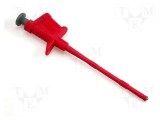 Clips de măsurare cu c&acirc;rlig 6A 4mm roșu ELECTRO-PJP