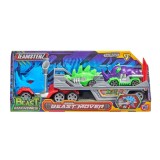Transportator cu 2 masini, Teamsterz Beast Machines Mover, Verde-Mov