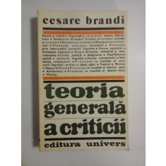 TEORIA GENERALA A CRITICII - CESARE BRANDI