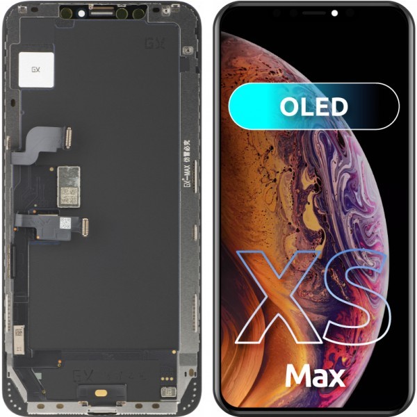 Display cu Touchscreen GX pentru Apple iPhone XS Max, cu Rama, Versiune OLED, Negru