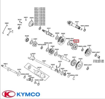 Crabot marsarier transmisie (grup spate) original ATV Kymco MXU 300cc foto