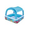 Piscina gonflabila pentru&nbsp;copii, patrata, cu acoperis, model coral, 147x147x122&nbsp;cm, Bestway