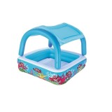 Cumpara ieftin Piscina gonflabila pentru&nbsp;copii, patrata, cu acoperis, model coral, 147x147x122&nbsp;cm, Bestway