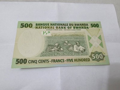 BANCNOTA RWANDA 500 FR 2008 foto