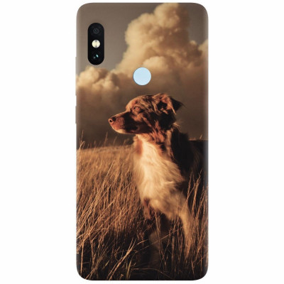 Husa silicon pentru Xiaomi Mi Max 3, Alone Dog Animal In Grass foto