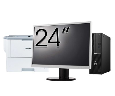 Pachet Calculator Second Hand DELL OptiPlex 7080 SFF, Intel Core i5-10500 3.10 - 4.50GHz, 8GB DDR4, 256GB SSD + Monitor 24&amp;amp;quot; + Imprimanta Brother foto