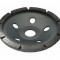 Disc diamantat tip oala pentru slefuire beton 125mm, Raider 209931