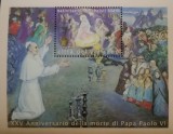 BC119, Vatican 2009, colita picturi, arta, Nestampilat