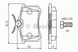 Set placute frana,frana disc PEUGEOT 208 (2012 - 2016) BOSCH 0 986 424 751