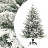 VidaXL Brad de Crăciun artificial cu zăpadă, verde, 120 cm, PVC&amp;PE