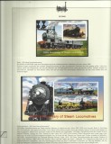 GUYANA 2004 TRANSPORT TRENURI LOCOMOTIVE PE FILA DE ALBUM MNH