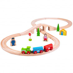 Set tren cu cale ferata circulara PlayLearn Toys foto