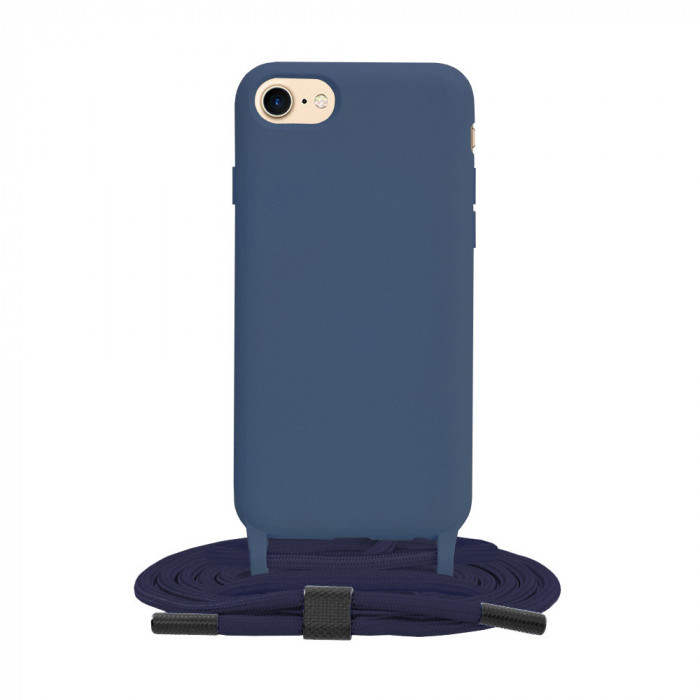 Husa pentru iPhone 7 / 8 - Techsuit Crossbody Lanyard - Blue