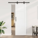 Ușă Glisantă cu Set de Accesorii &#039;ORKDAL&#039;Alb Lemn Solid de Pin