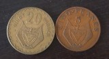 Lot monede Rwanda - 5 și 20 Francs 1977