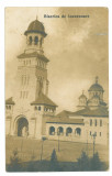 295 - ALBA-IULIA, Biserica Incoronarii - old postcard, real PHOTO - used, Circulata, Fotografie