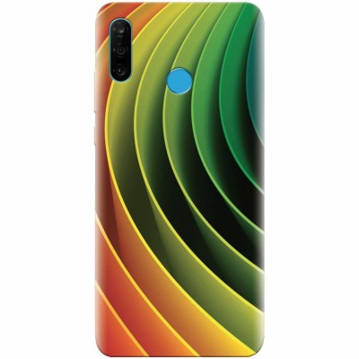 Husa silicon pentru Huawei P30 Lite, 3D Multicolor Abstract Lines foto