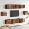 VidaXL Set comodă TV Pe perete 6 pcs Lemn vechi 80 x 30 x 30 cm lemn