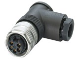Conector 7/8" mufă, 5 pini, &icirc;n unghi, IP67, 9A, 300V