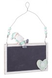 Cumpara ieftin Decoratiune suspendabila cu tablita de scris model Mos Craciun 16x4x25 cm