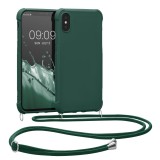 Husa pentru Apple iPhone X / iPhone XS, Silicon, Verde, 49915.80, Textil, Carcasa, Kwmobile