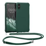 Cumpara ieftin Husa pentru Apple iPhone X / iPhone XS, Silicon, Verde, 49915.80, Textil, Carcasa