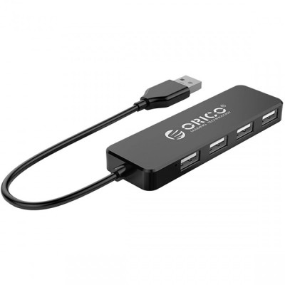 Hub USB Orico FL01, 4 x USB-A, Negru foto