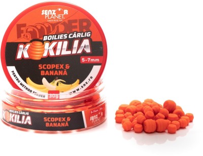 Boilies SENZOR Kokilia Method Feeder, Scopex Banana, 5-7mm, 30g foto