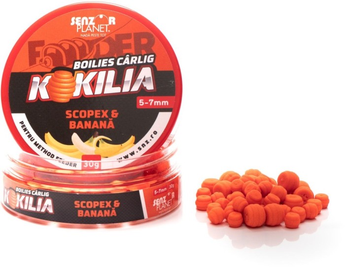 Boilies SENZOR Kokilia Method Feeder, Scopex Banana, 5-7mm, 30g
