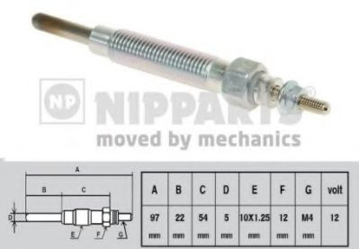 Bujie incandescenta HYUNDAI H-1 Starex (H200) caroserie (1997 - 2007) NIPPARTS J5710500 foto