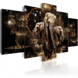 Cumpara ieftin Tablou - Brown Elephants 100x50 cm